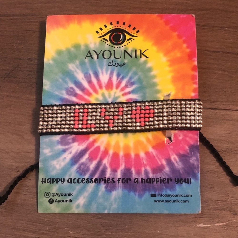 New Ayounik beaded slider bracelet ILY